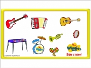 The wiggles instruments. Â© 2009 The Wiggles Pty Ltd Welcome to music studio Roll over an instrument Make a noise! Electric Guitar Acoustic Keyboard Tamborine Drums Trumpet Maraccas Accordion...
