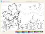 Mad prehistoric boy coloring. Â¨2002 YURINURI, Inc. All Rights Reserved. http://www.yurinuri.com...
