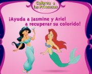 Coloring princess. ¡Ayuda a Jasmine y Ariel recuperar su colorido! Haz click sobre ellas luego el color que quieras utilizar¡y pinta con tu pincel mágico! txt1 P Elige personaje Borrar Inicio...
