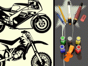 Coloring Book Motorcycles. current color...
