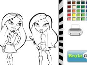 Game Bratz and a friend coloring