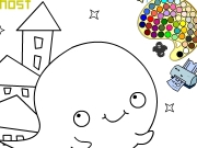 Game Boo the ghost coloring