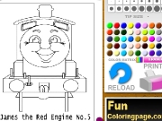 Game James the red engine coloring