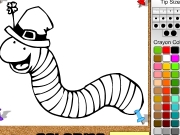 Worm coloring. - This coloring application may only be usedon theKidzpage.com. Image courtesy of: Eirefirst. http://www.thekidzpage.com Crayon Color Tip Size Eraser...
