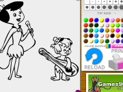 Stoneage cartoon coloring. http://www.games96.com...
