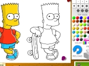 Game Bart Simpson coloring