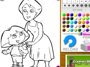 Dora and its mother coloring. http://www.games96.com...
