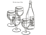 Game The four cups of wine coloring