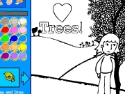 Game I love trees coloring