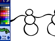 Game Snowmens coloring