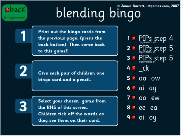 Ict games bingo